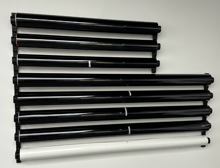 The Rack V2 – Modular Wall-Mounted Tint Rack (8-Roll Kit)